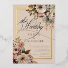 Elegant Watercolor Floral Fall Wedding