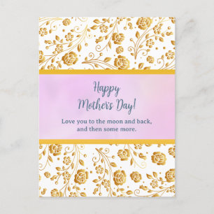 Elegant Watercolor Floral for Happy Mother's Day Invitation Postcard