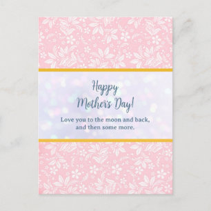 Elegant Watercolor Floral for Happy Mother's Day Invitation Postcard