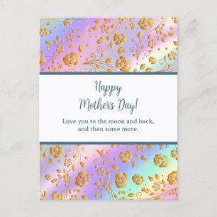 Elegant Watercolor Floral for Happy Mother's Day Invitation Postcard