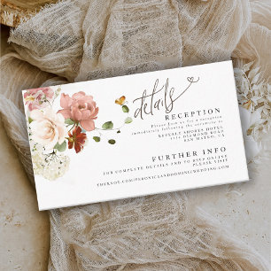 Elegant Watercolor Floral Garden Enclosure Card