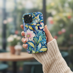 Elegant Watercolor Floral Garden Monogram iPhone 13 Pro Max Case