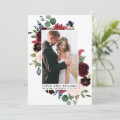 Elegant Watercolor Floral Greenery Love Thanks Thank You Card | Zazzle