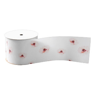 Elegant Watercolor Floral Grosgrain Ribbon