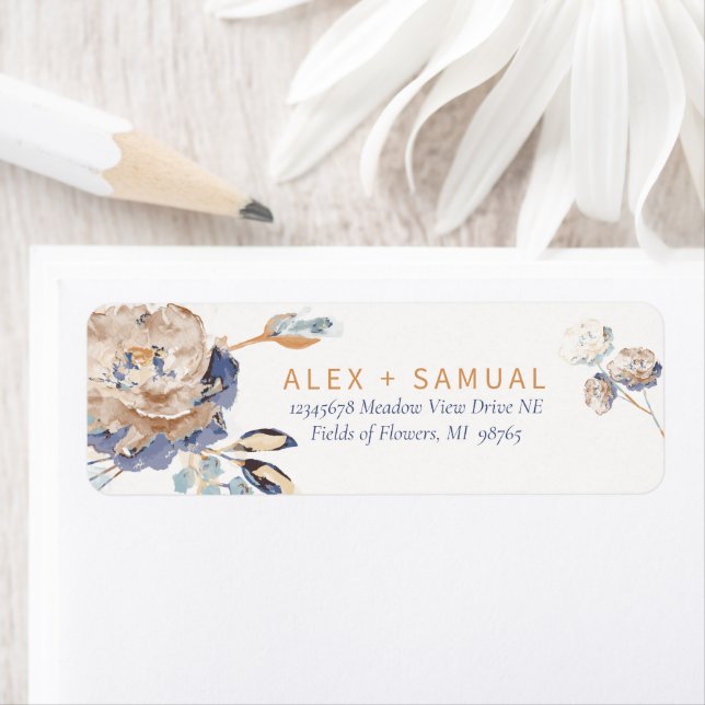 Elegant Watercolor Floral Label (Insitu)