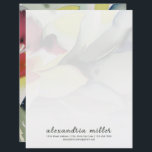 Elegant Watercolor Floral Letterhead<br><div class="desc">Elevate your personal or professional correspondence with this elegant watercolor floral letterhead. Featuring a beautiful design in deep muted tones of burgundy, sage, and dark green with an elegant dark green script, this letterhead will add a touch of sophistication to any message. Customize with your name and contact information for...</div>