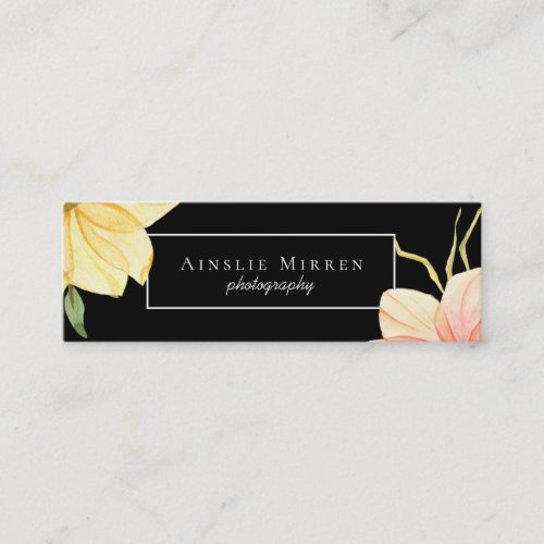 Elegant Watercolor Floral Mini Business Card