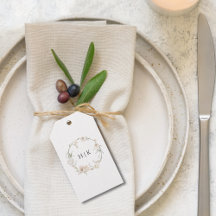 Elegant Watercolor Floral Monogram Wedding Gift Ta