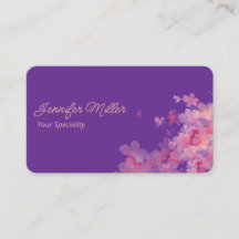 Elegant watercolor floral pastel violet
