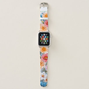 Elegant Watercolor Floral Patten design Apple Watch Band