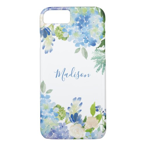 Elegant Watercolor Floral Personalized Phone Case