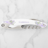 Elegant Watercolor Floral Purple Boho Wedding Name