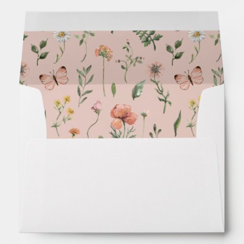 Elegant Watercolor Floral Return Address Envelope