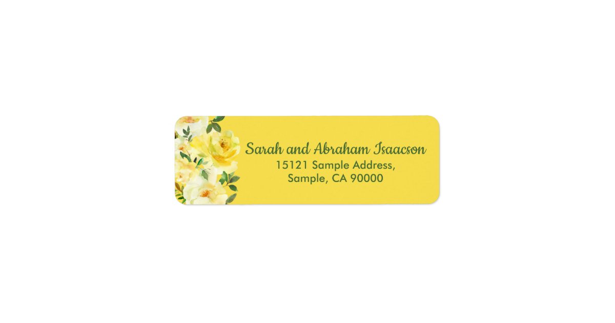 Elegant Watercolor Floral Return Address Labels | Zazzle