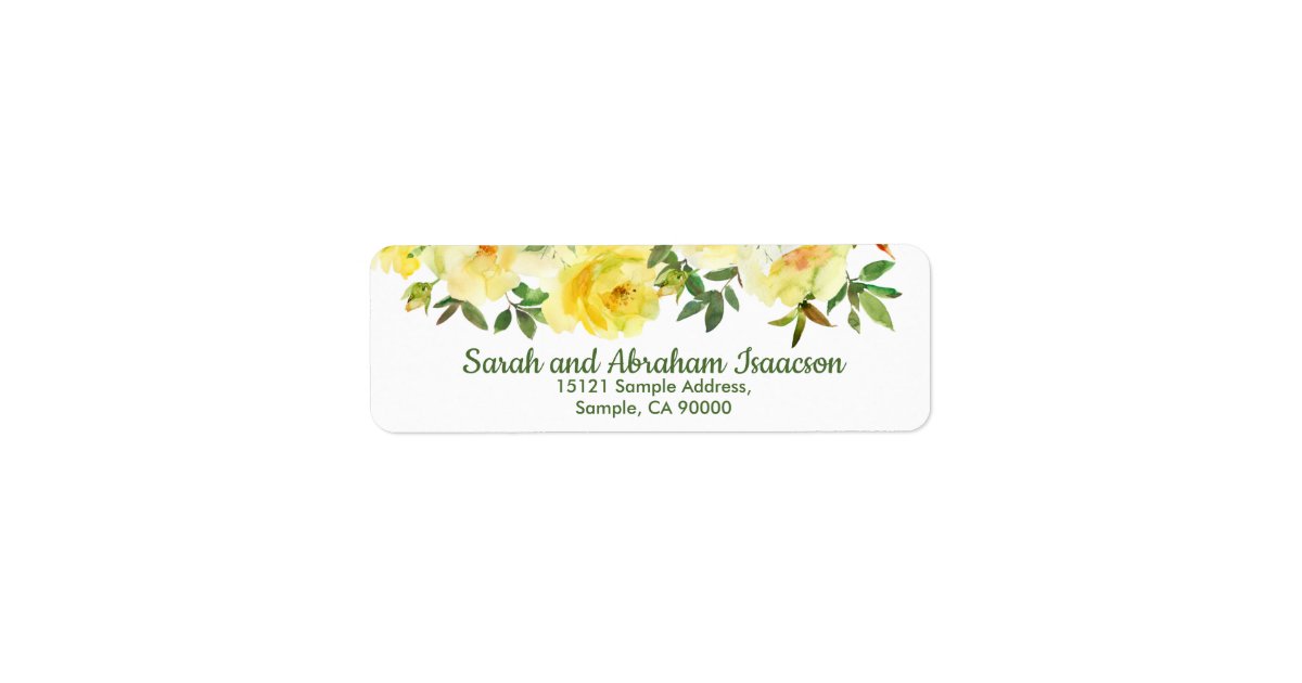 Elegant Watercolor Floral Return Address Labels | Zazzle