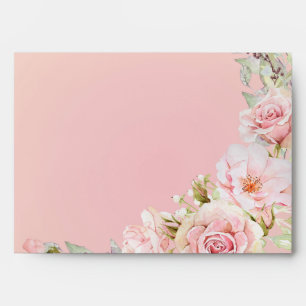 Elegant Watercolor Floral Return Addressed Envelope