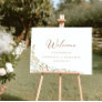 Elegant Watercolor Floral Rustic Wedding Welcome  Poster