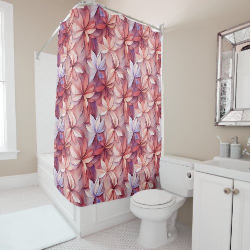 Elegant Watercolor Floral Shower Curtain
