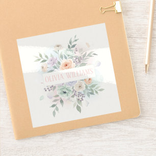 Elegant Watercolor Floral  Sticker