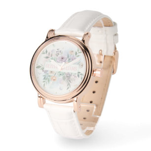 Elegant Watercolor Floral Watch