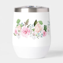 Elegant Watercolor Floral Water Bottle
