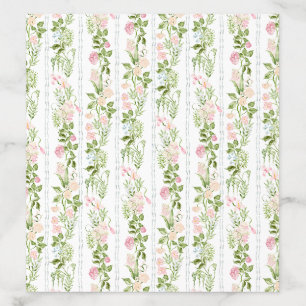 Elegant Watercolor Floral Wedding Envelope Liner