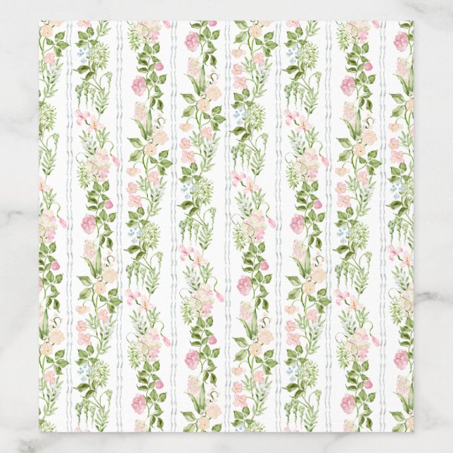 Elegant Watercolor Floral Wedding Envelope Liner (Design)