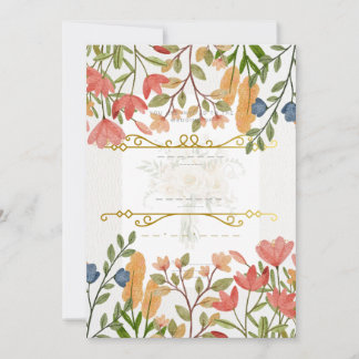Elegant Watercolor Floral Wedding Invitation | Spr
