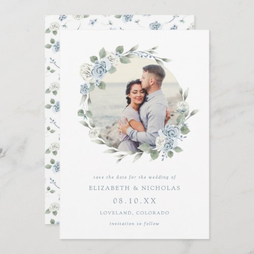 Elegant Watercolor Floral Wedding Save The Date