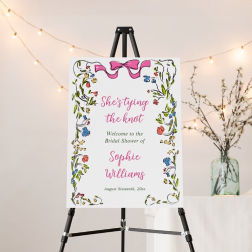 Elegant Watercolor Floral WELCOME Bridal Shower Foam Board