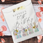 Elegant Watercolor Florals 80th Birthday  Favor Bag<br><div class="desc">Elegant Watercolor Florals 80th Birthday Favor Bag</div>
