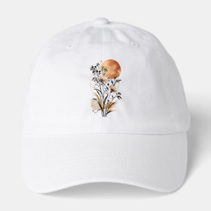 Elegant Watercolor Flower Bouquet Vintage Floral W Hat