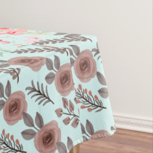 Elegant Watercolor Flower Customize Tablecloth