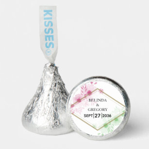 Elegant Watercolor Flowers Wedding Hershey®'s Kisses®