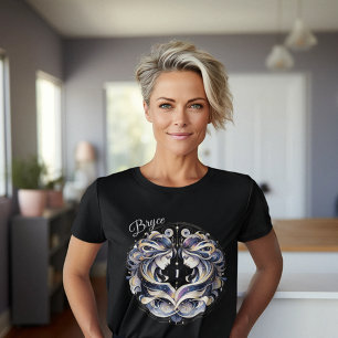 Elegant Watercolor Gemini Zodiac Custom T-Shirt