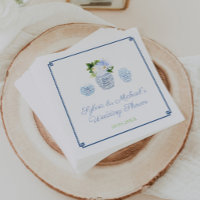 Elegant Watercolor Ginger Jar Wedding Shower Party Napkins