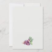 Elegant Watercolor Grapevine Bridal Shower Invite (Back)