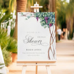 Elegant Watercolor Grapevine Bridal Shower Welcome Foam Board<br><div class="desc">If you need any further customisation please feel free to message me on yellowfebstudio@gmail.com.</div>