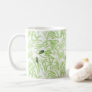 Elegant Watercolor Green Leaves