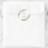 Green Eucalyptus Botanical Wedding Envelope Seals