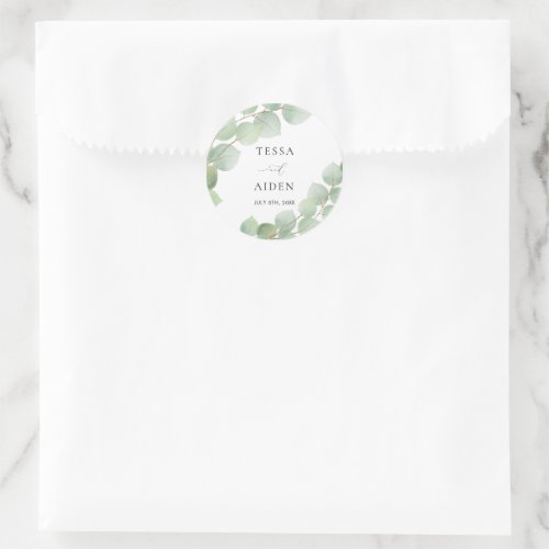 Elegant Watercolor Greenery Envelope seals