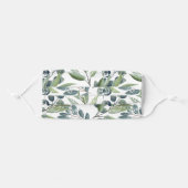Elegant Watercolor Greenery & Foliage Floral Adult Cloth Face Mask (Front, Folded)
