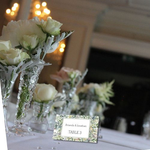 Elegant Watercolor Greenery Wedding Place Cards