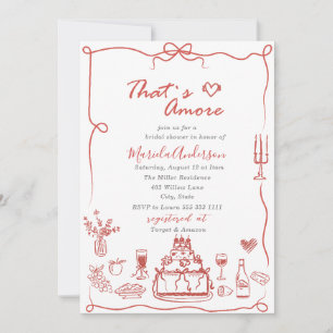 Elegant Watercolor Hand Drawn Doodles whimsical B Invitation