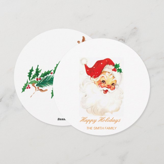 Elegant Watercolor Holiday Card (Front/Back)