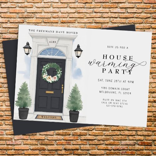 Elegant Watercolor Housewarming Party Invitation