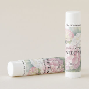 Elegant Watercolor Hydrangea Wedding Favor Lip Balm
