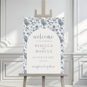 Elegant Watercolor Hydrangea Welcome Wedding Sign