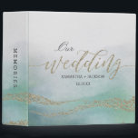 Elegant Watercolor in Ocean Wedding Photo Album Binder<br><div class="desc">Awash Elegant Watercolor in Ocean with faux Gold Foil Script and details Wedding Photo Album With trendy Hand Lettered Script font! ~ Check my shop to see the entire wedding collection with this design!</div>