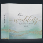 Elegant Watercolor in Ocean Wedding Photo Album Binder<br><div class="desc">Awash Elegant Watercolor in Ocean with faux Gold Foil Script and details Wedding Photo Album With trendy Hand Lettered Script font! ~ Check my shop to see the entire wedding collection with this design!</div>
